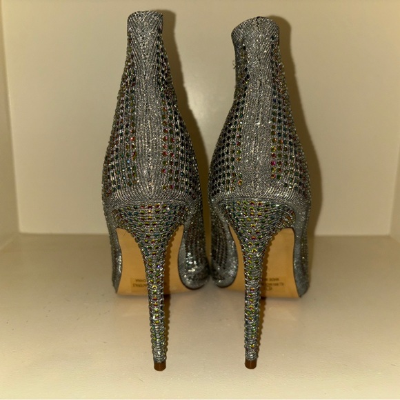Jubilee size 11 Slip-on booties with multicolored rhinestone sparkle beads - Picture 4 of 7